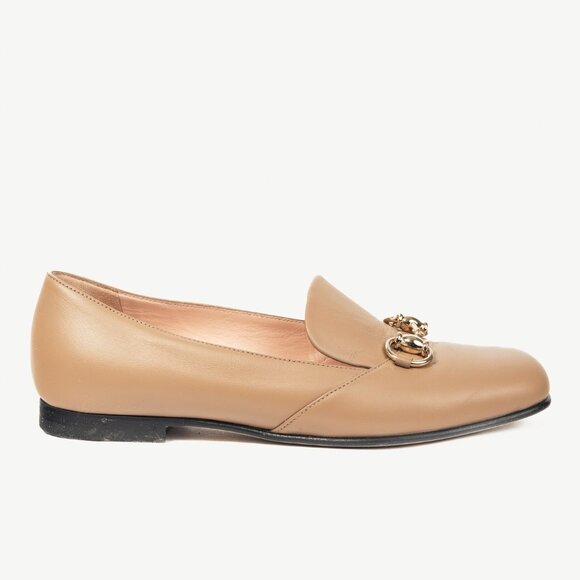 Gucci Beige Horsebit Leather Loafers - Picture 2 of 11